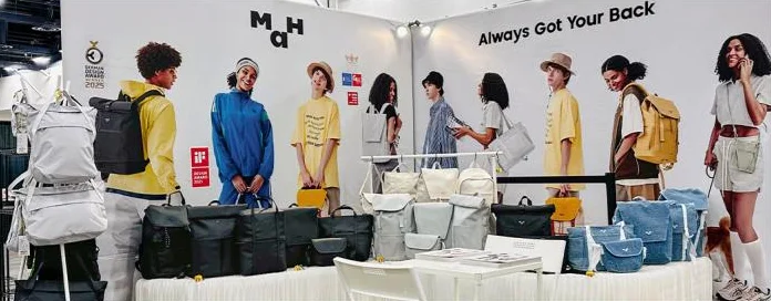 The MaH stand at a travel goods show in the USA