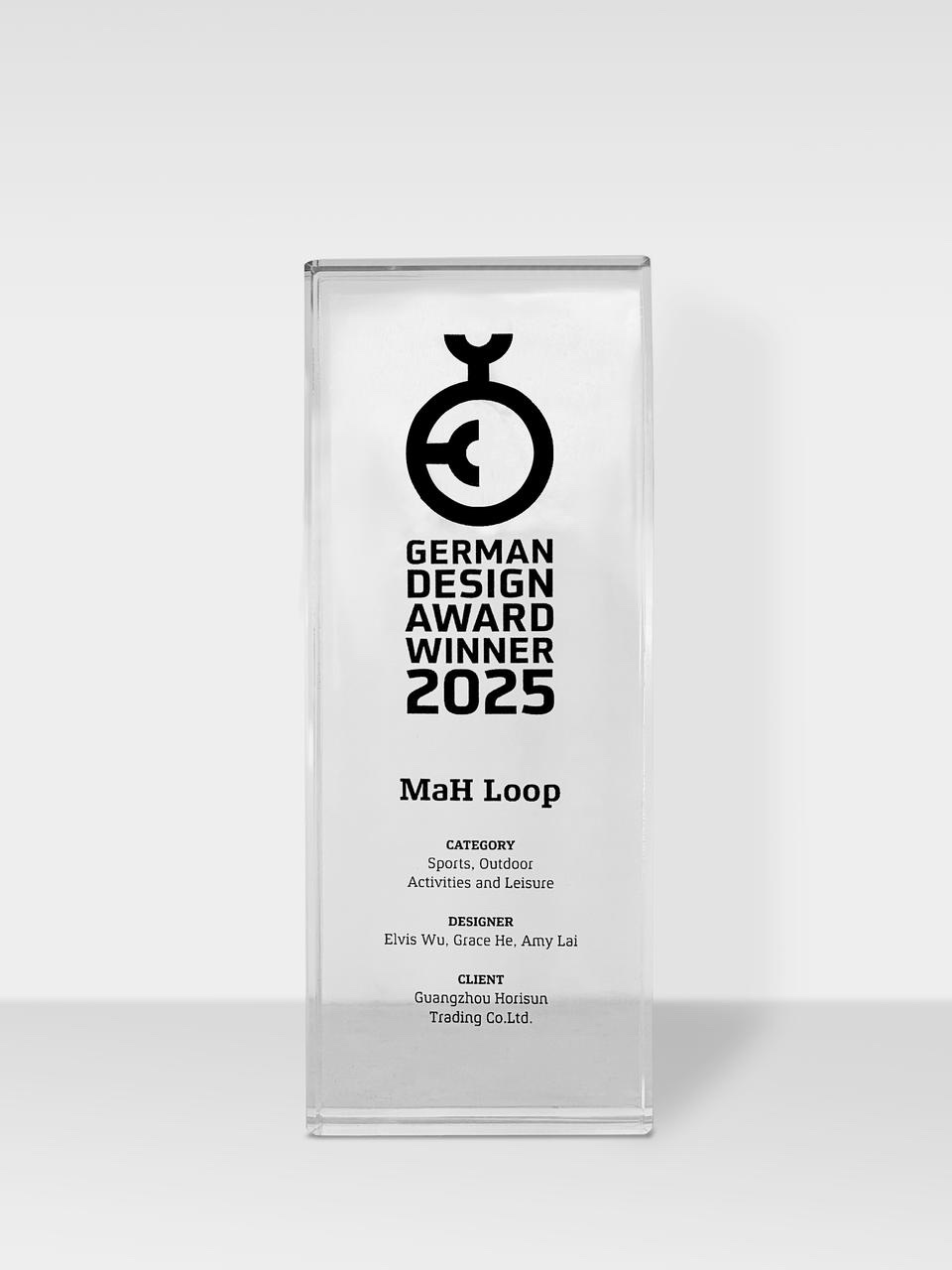 German Design Award Winner, MaH Loop (trophy)