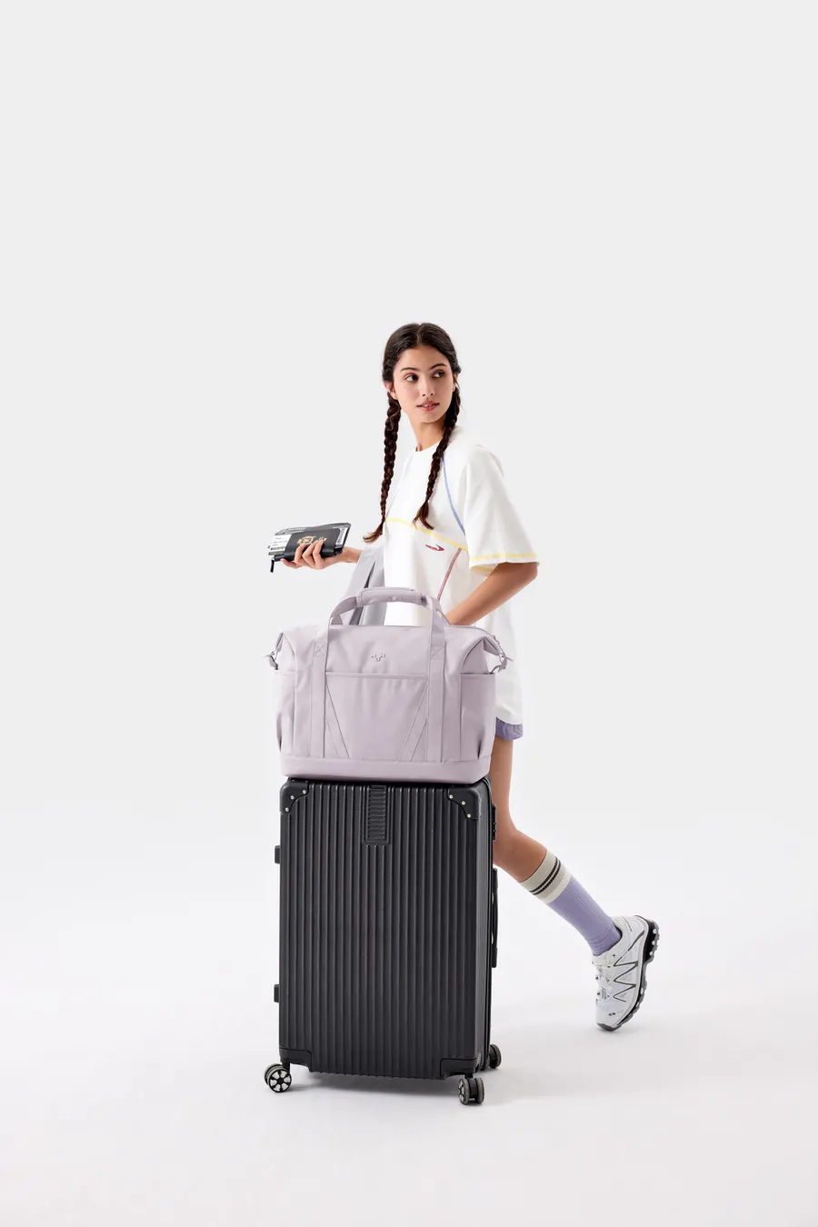 A model wearing a MaH bag from the spring/summer 2026 collection
