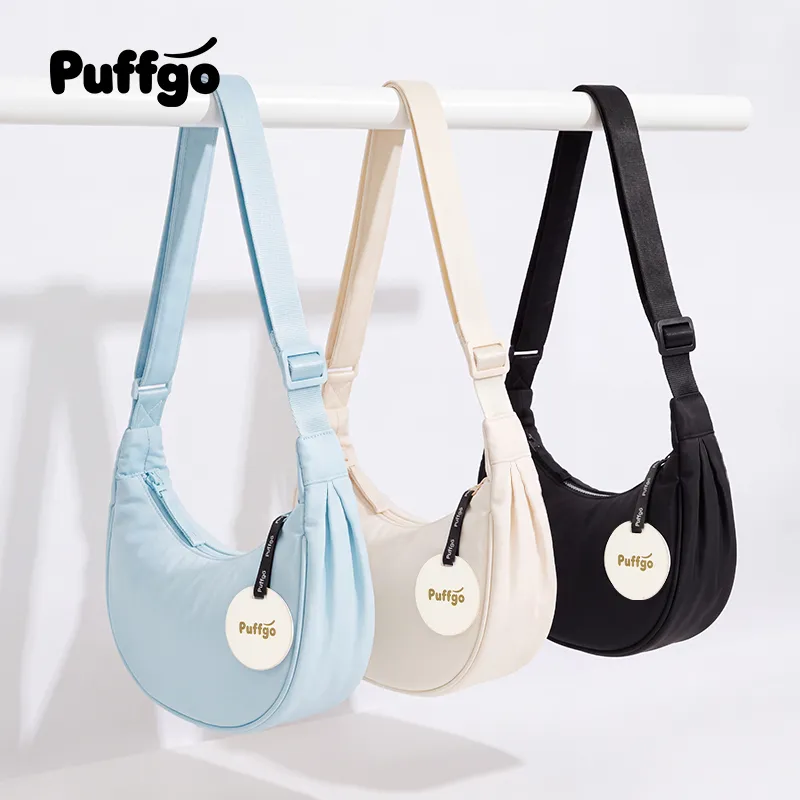 Crescent shoulder bag, three colours